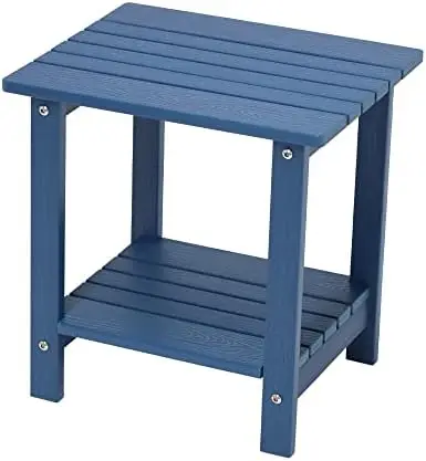 

Adirondack Side Table, Outdoor End Table Weather Resistant,Rectangular Table for , Garden, Lawn, Indoor Outdoor Companion, Navy
