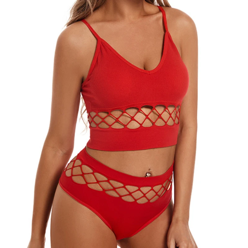 Женский Спортивный Топ На Бретелях С Вырезами Тонкий Мягкий Бюстгальтер Пуш-ап