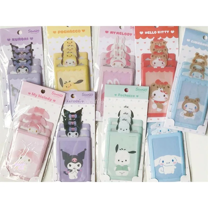 

New Sanrio Hello Kitty My Melody Kuromi Cinnamoroll Pochacco Transparent Card Set Fan Photo Collection Gift