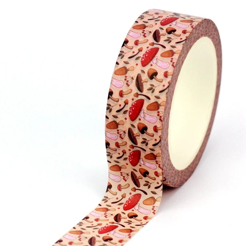 

2023 NEW 1PC 10M/Lot Deco Vintage Red Toadstools Washi Tape for Journaling Stickers Adhesive Masking Tape Cute Stationery