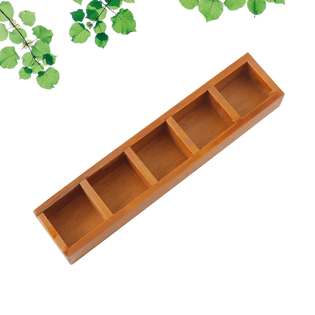 

Wooden Storage Box Organizertea Drawer Desk Compartments Organiser Containers Wood Bins Container Tray Desktop Bag Dividers