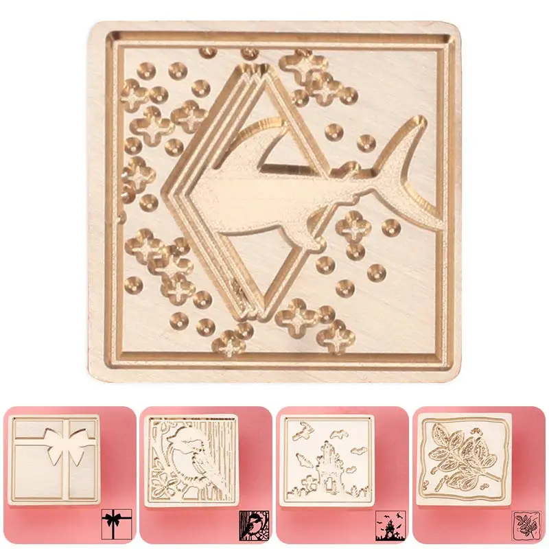

Retro Square Wax Seal Stamp Head Patterned Metal Seal for Scrapbooking Wedding Invitation Envelopes Gift Wax Seal Tool Accessory