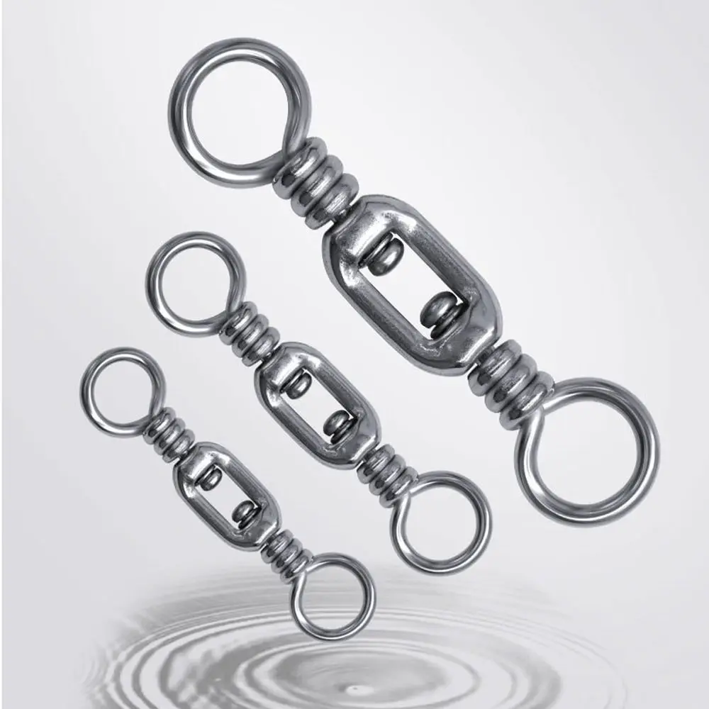 

Snap Rolling Fishing Swivels Stainless Steel Ball Bearing Connector Pin High Strength Rust-Proof Sea Fishing Tools