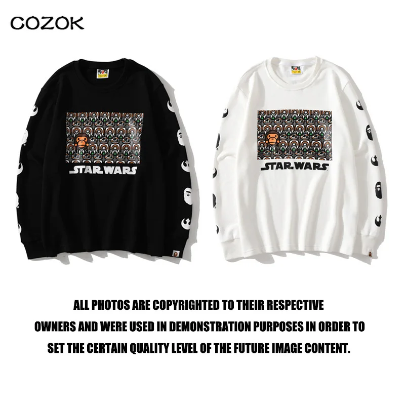 

2022 Free shipping Men's and women's crew neck sweater Casual sweater Robot Bape
