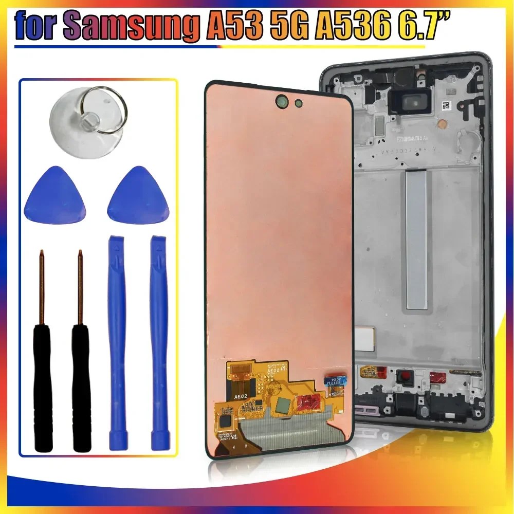 Протестированный AMOLED ЖК-дисплей для Samsung Galaxy A53 5G A536B дигитайзер сенсорного экрана