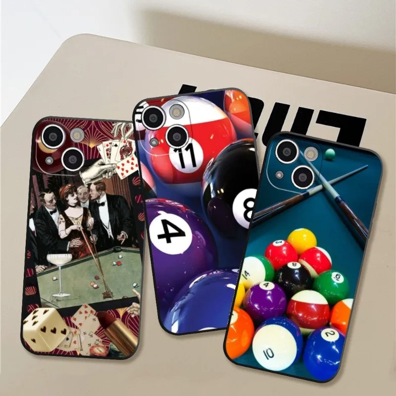 

2023 Sports Billiards Fashion Design Phone Case for Iphone 14 11 12 Pro 8 7 Plus X 13 Pro MAX SE2020 XR XS RICCU Soft Covers