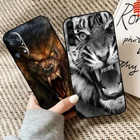 lion eagle dog tiger cat wolf for huawei p50 p40 p30 p20 pro lite 5g for huawei p smart z 2021 phone case tpu liquid silicon