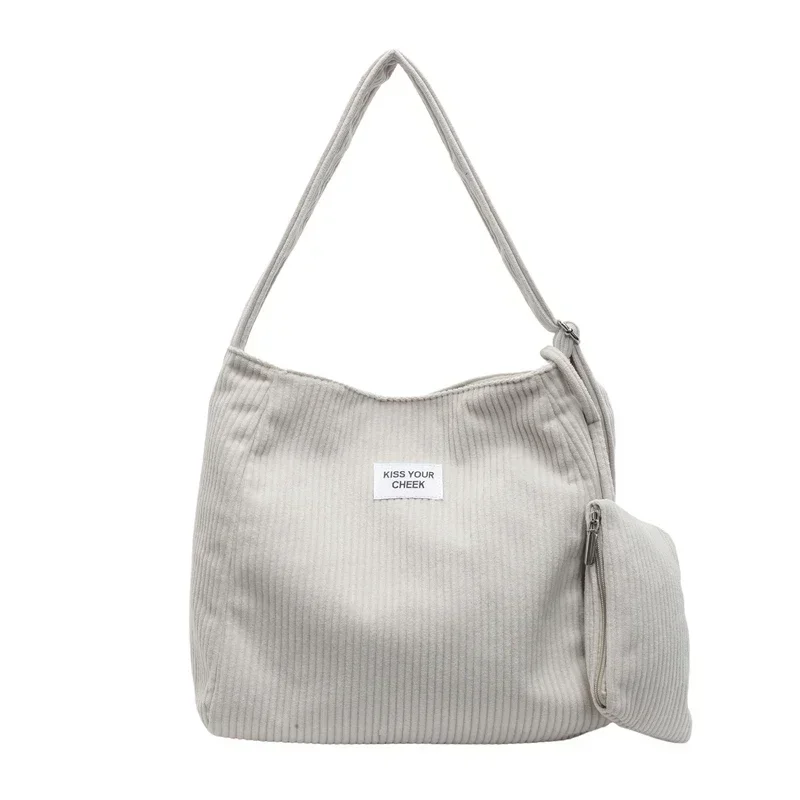 Вельветовая однотонная большая сумка большой емкости 2024 хит продаж модная