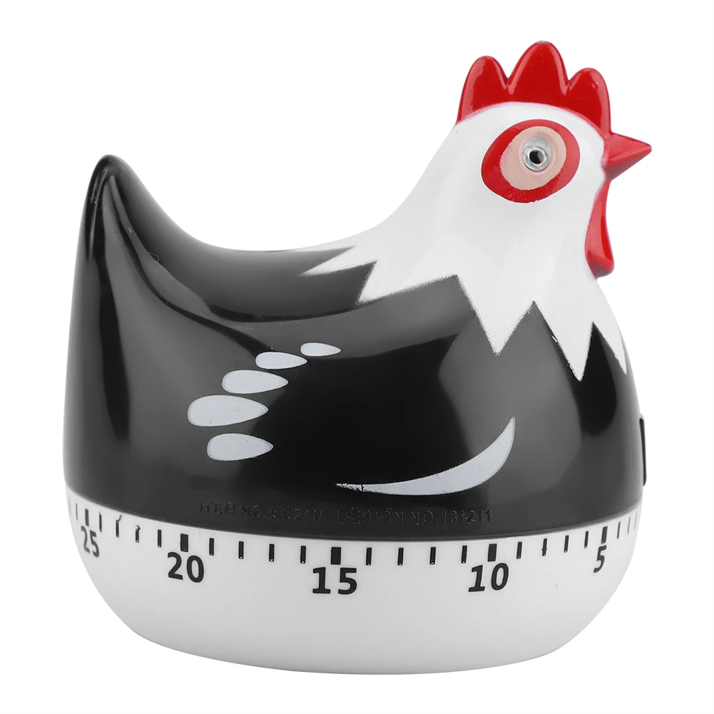 

Chicken Pattern Countdown Kitchen Timer Reminder for Cooking Baking(Black) Kitchen Timer Kitchen Timer