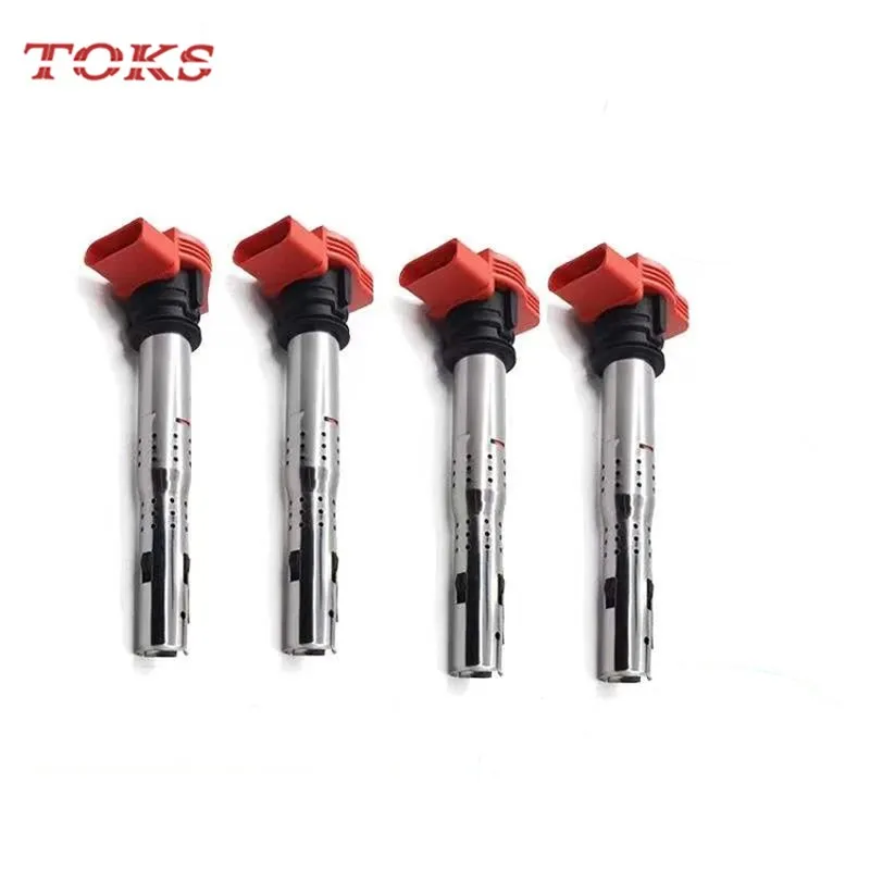 

4 шт. Катушка зажигания для VW Jetta Golf Passat Tiguan CC для Audi A3/4/5/6/7/8 TT Q3/5 R8 OEM NO. 06E905115 ABCDE 07K905715F