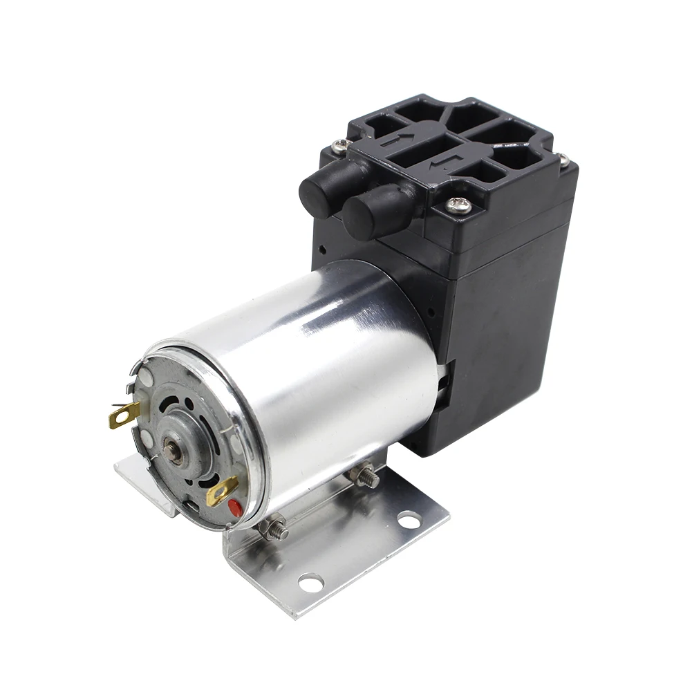 Mini Vacuum Pump DC 12V Electric Micro Pumps Negative Pressure Air Suction Pump Low Noise 5L/min 65-120kpa with Bracket