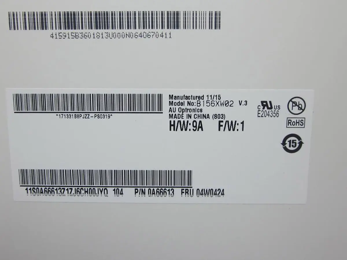 ЖК-экран для ноутбука 15 6 дюйма B156XW02 V.2 V.3 V.6 LP156WH4 TLA1 B1 N1 N2 P1 P2 B156XTN02.1 LTN156AT05 AT16 AT24 HD1366x768
