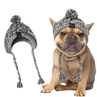 2022jmt winter pet cat dog hat cap christmas warm windproof pet hats woolen dog accessories for small medium dogs outdoor bull