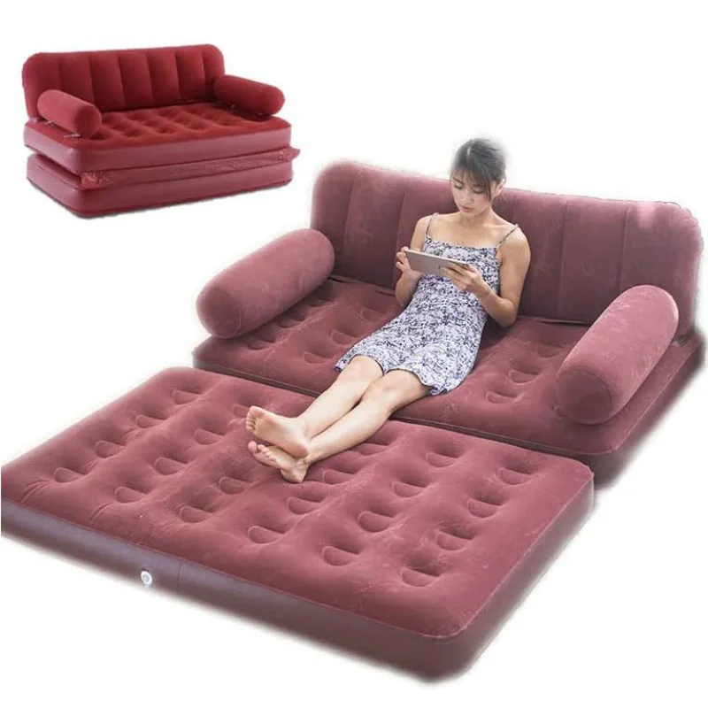 

Надувной диван-кровать 5 в 1, надувной матрас, диван для выдвижного балкона, заднего двора, кемпинга, пикника, складной стул, расслабляющее сиденье