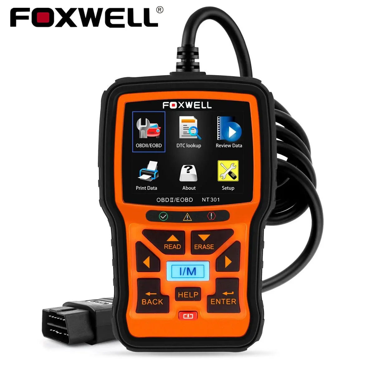 FOXWELL NT301 Automotive OBD2 Scanner Professional Live Data Code Reader Tool for Check Engine Light OBD 2 Diagnostic Scan Tools