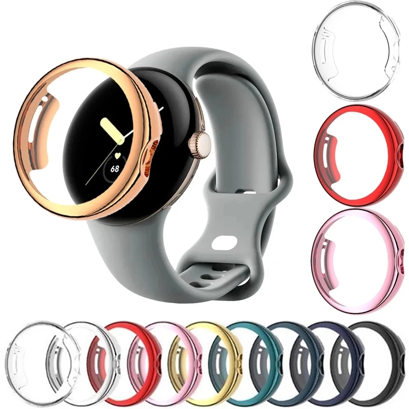 

Soft TPU Glass Case For Google Pixel Watch Full Cover Smart Watchband Screen Protector for Pixel Watch 2023 Watch Accessories