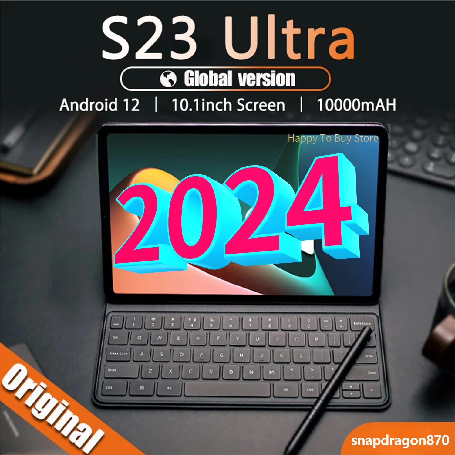

Новинка 2023, планшетофон, планшет S23 Ultra, планшеты Android, диагональ 10,1 дюйма, 16 ГБ + 512 ГБ, планшет с двумя картами, Wi-Fi, Bluetooth, Type-C