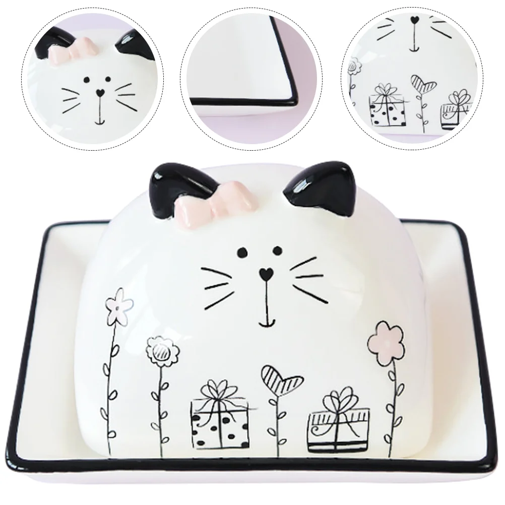 

Butter Dish Lid Cheese Holder Countertop Kitchen Household Box Container