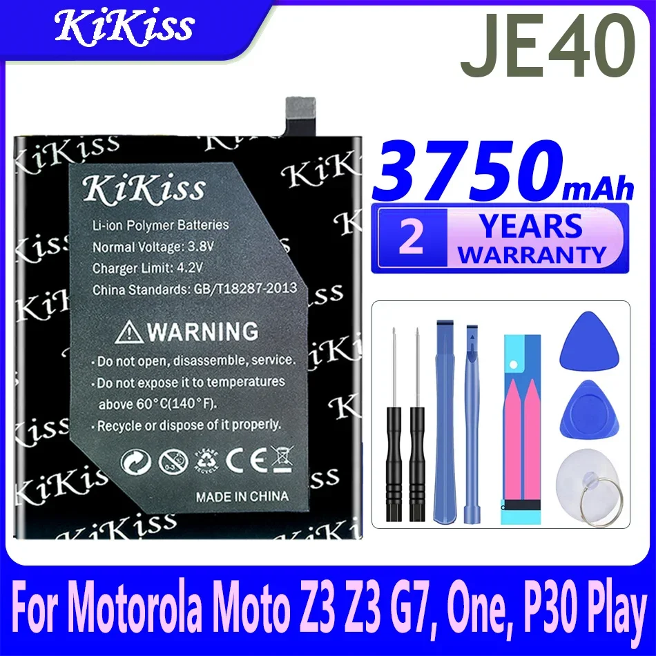 Аккумулятор KiKiss 3750 мАч JE40 для Motorola Moto Z 3 Z3 G7 One P30 Play