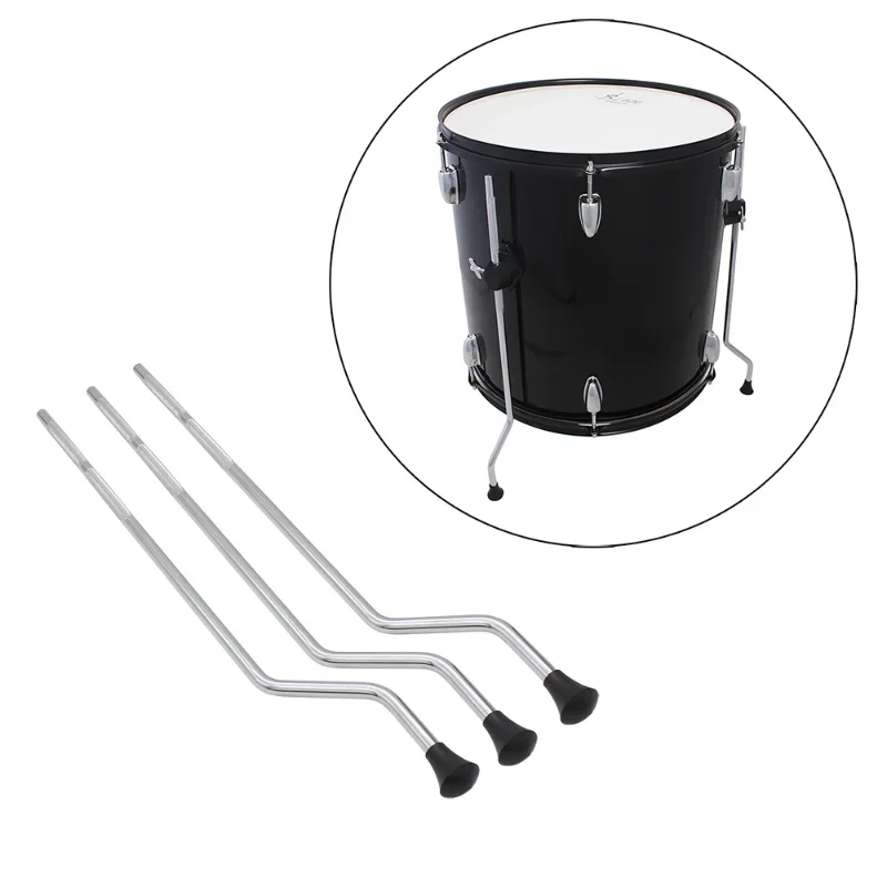 

High Quality 3pcs Floor Tom Leg Feet 10mm Drum Set Accessory Iron Plated