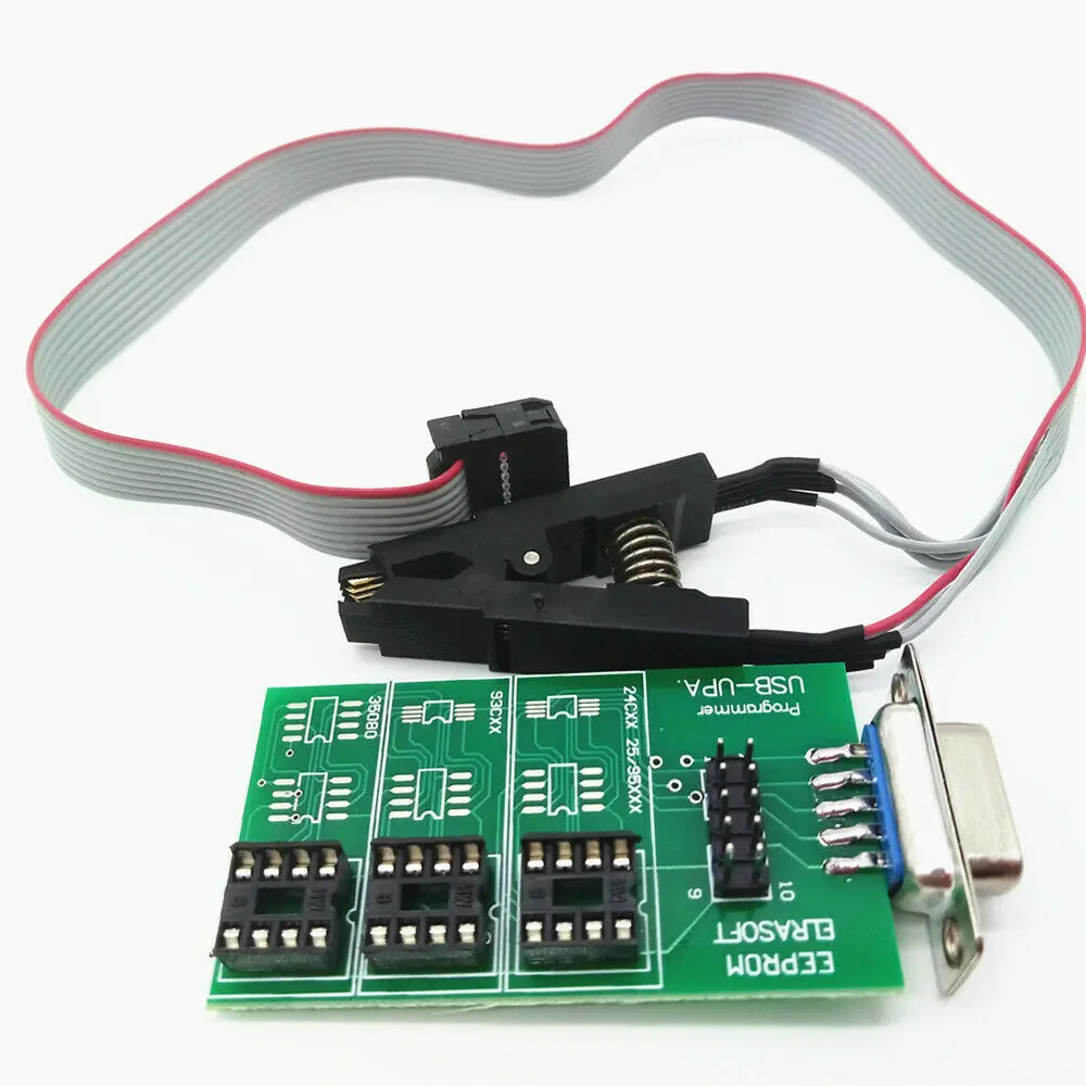 Программатор микросхем UPA USB v1.3 адаптер с зажимом SOP8 SOIC8 для 24CXX и 25/95XXX 93CXX 35080 -