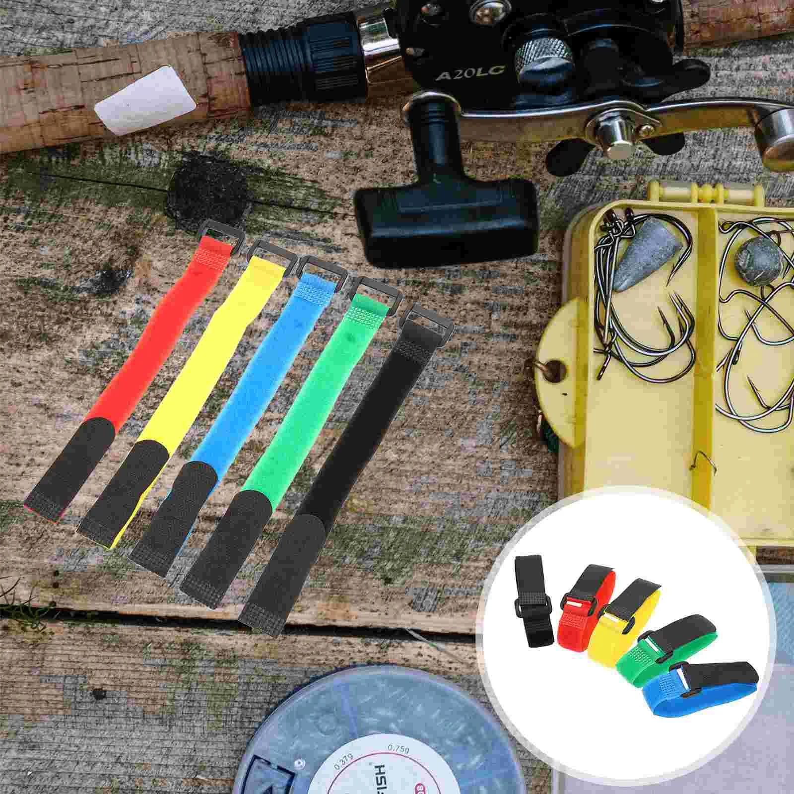 

10 Pcs Strap Fishing Rod Travel Pole Stretchy Holder Nylon Carrier Straps