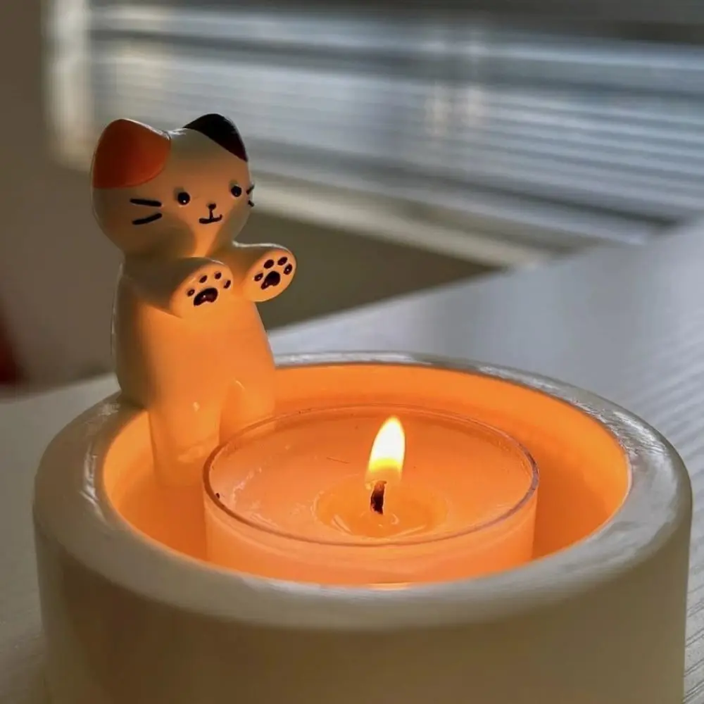 

Милый керамический подсвечник с котенком