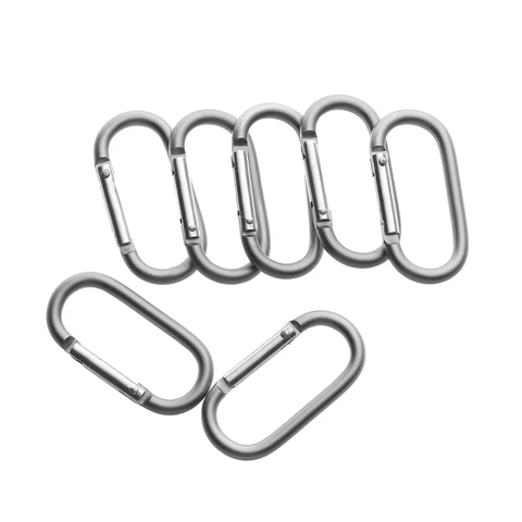 2pcs Léger en aluminium Aluminium Clip de printemps Carabiner Camp Moultiage Hook Kit de voyage Kit de voyage Équipement d'équipement de camping