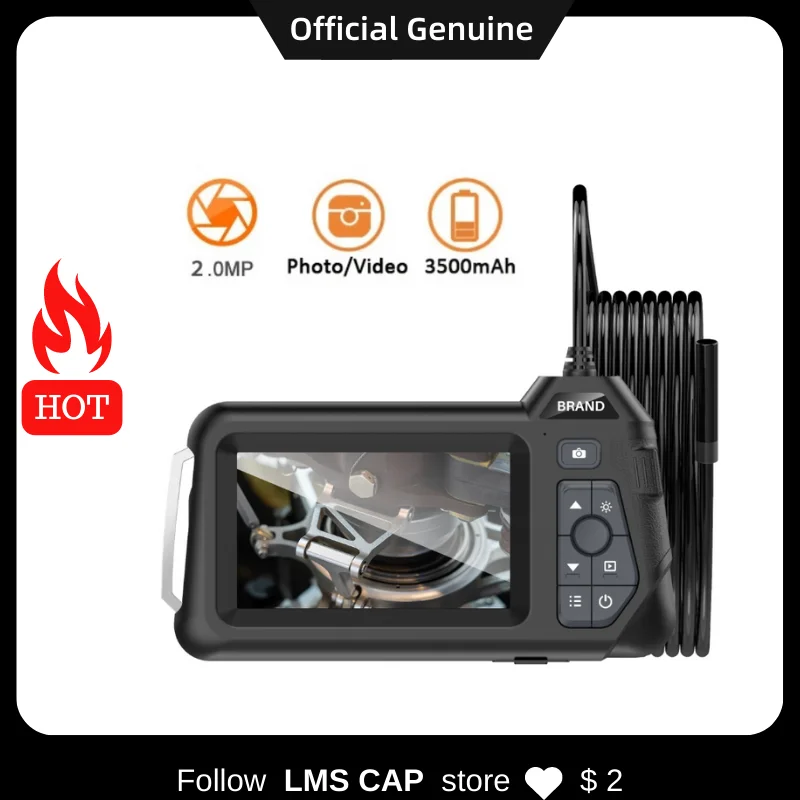 

Endoscope-Borescope LMS CAP with 4.3" IPS Screen, IP67 Waterproof 1080P HD Inspection Camera for Car Pipe Plumbing HVAC