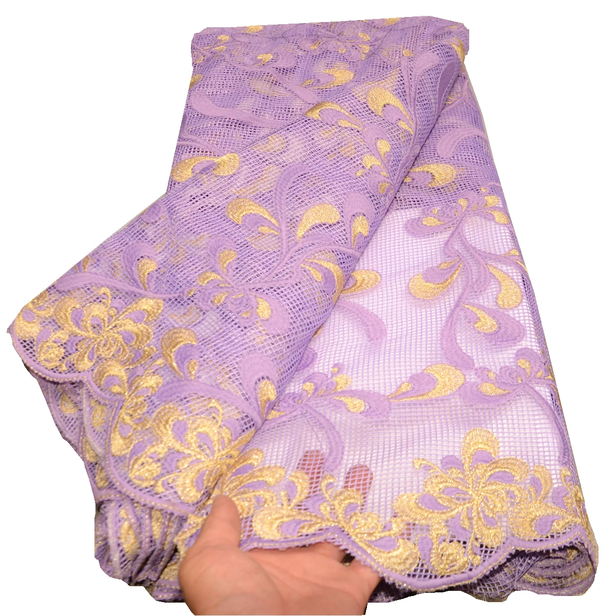 

High quality purple African net lace fabrics for wedding 2022 new senegal big occasional sewing wear for Wholesale & retail 760