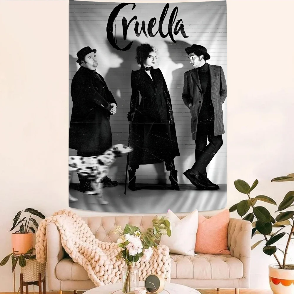 C-Cruella DIY Sticky Poster Vintage Room Bar Cafe Decor Home