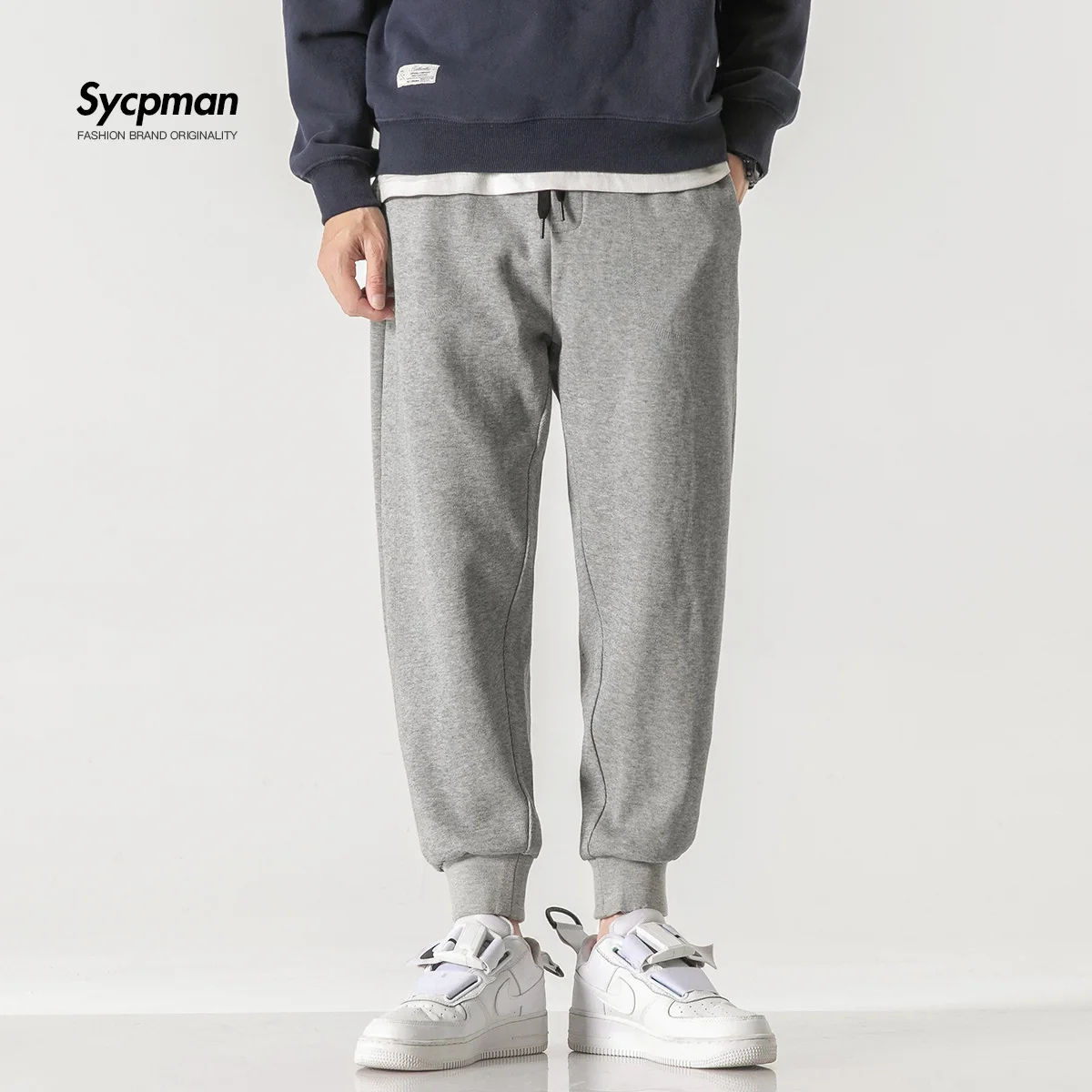 

Hanging Loose Mens Large Leggings Micro Tapered Wrinkle Resistant Black Gray Jogging Pants Fashion Brand