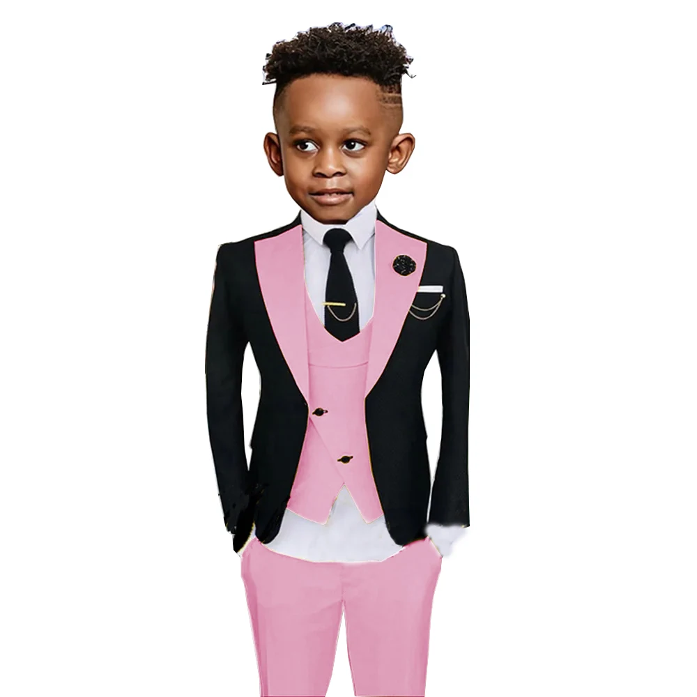 Красивый костюм для мальчиков из трех предметов детей от 2 до 16 лет свадебный