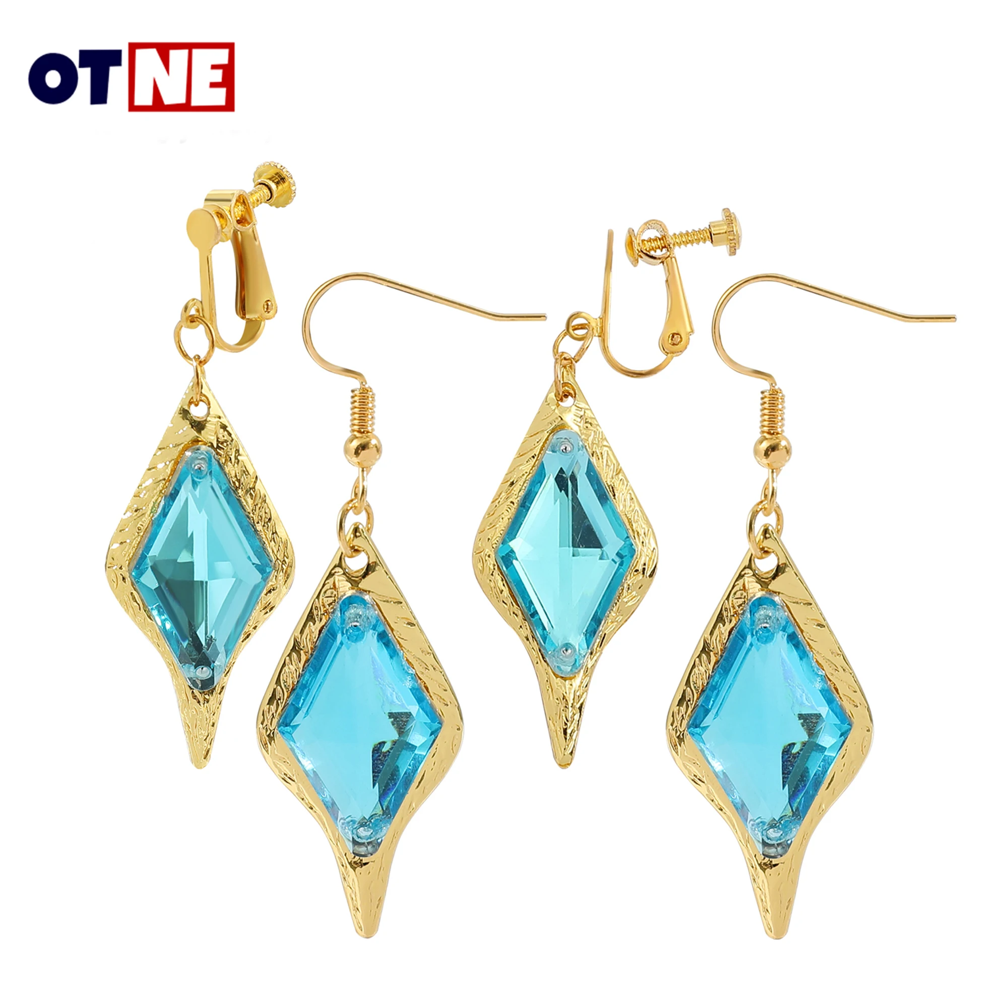 

Kaeya Clip on Dangle Earrings Men Cute Earrings Aesthetic Big Aretes Game Genshin Impact Accessories Vision Cosplay Anime Prop