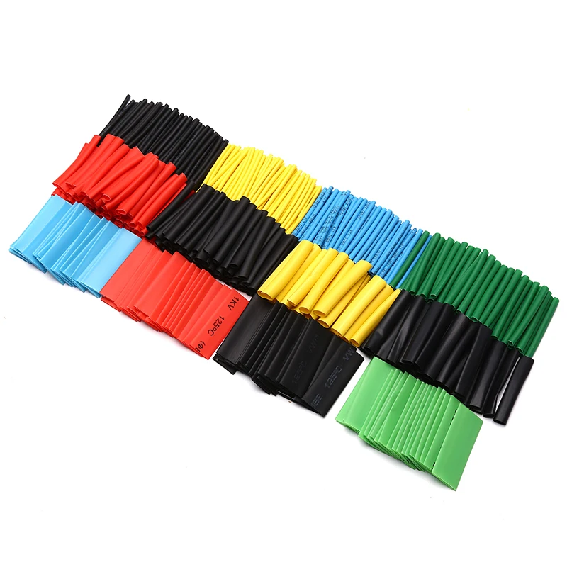 

127/560Pcs Heat Shrink Tube Polyolefin Insulation Shrink Tube Assortment Electronic Wire Cable Sleeve Kit Heat Shrink Tubes Set
