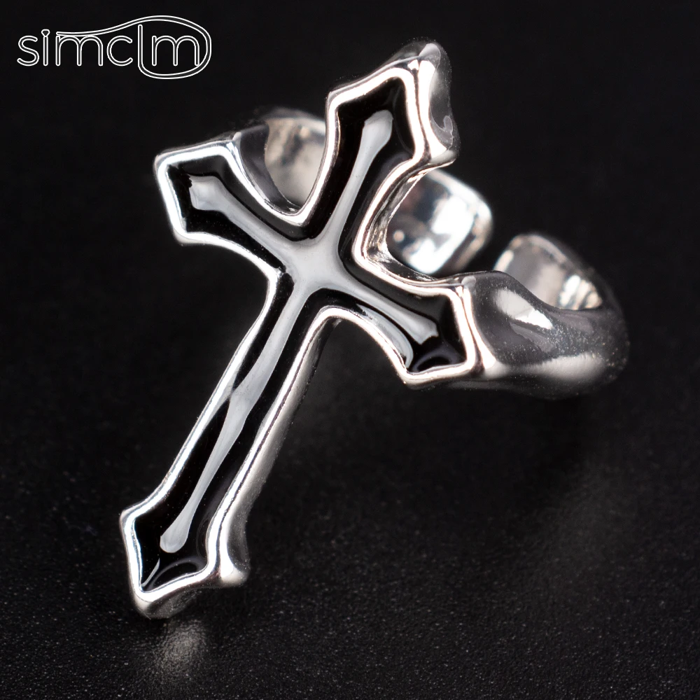 

Ring Cross Logo Anime Cosplay Women's Couple Rings Gothic Metal Color Finger Ring Best Gift Vintage Party Jewelry Male