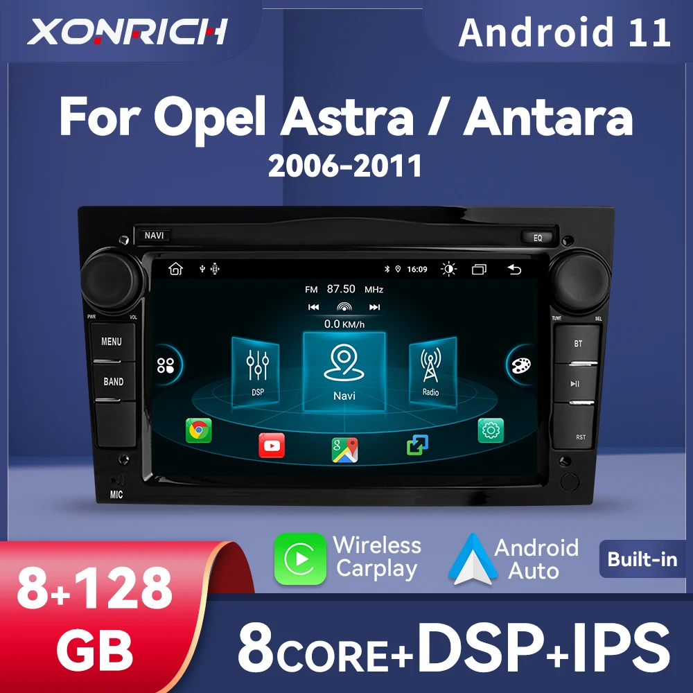 8G + 128G беспроводной Carplay Android 11 автомобильное Авторадио для Opel Astra H G J Antara Vectra C B Vivaro