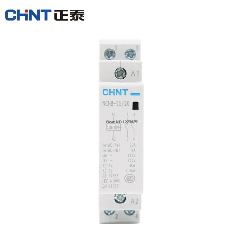 CHNT CHINT NCH8-20 Модульный бытовой контактор переменного тока 220 В 230 50/20 А 1НО 1НЗ 2НО 2НЗ