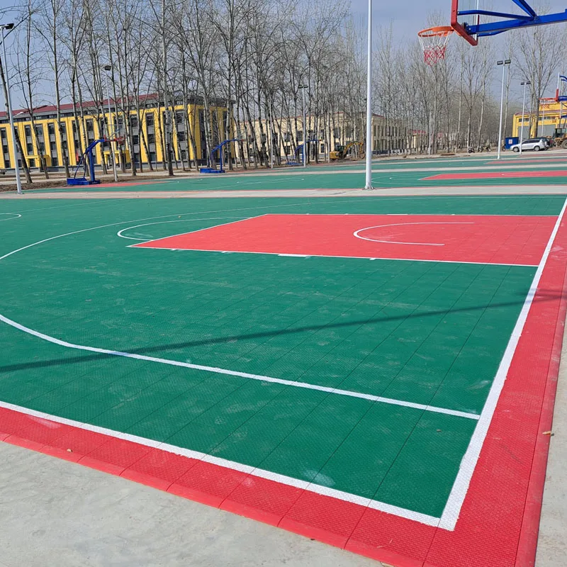 

Beable Anti Slip Outdoor Interlocking Polypropylene Sport Basketball Pickle Ball Court Flooring With Lines