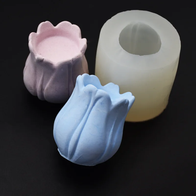 

Силиконовая форма в виде тюльпана для ароматизированных свечей