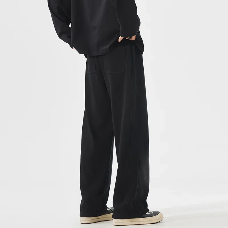 Корейские Модные Мужские Повседневные Спортивные Штаны Классические Черные
