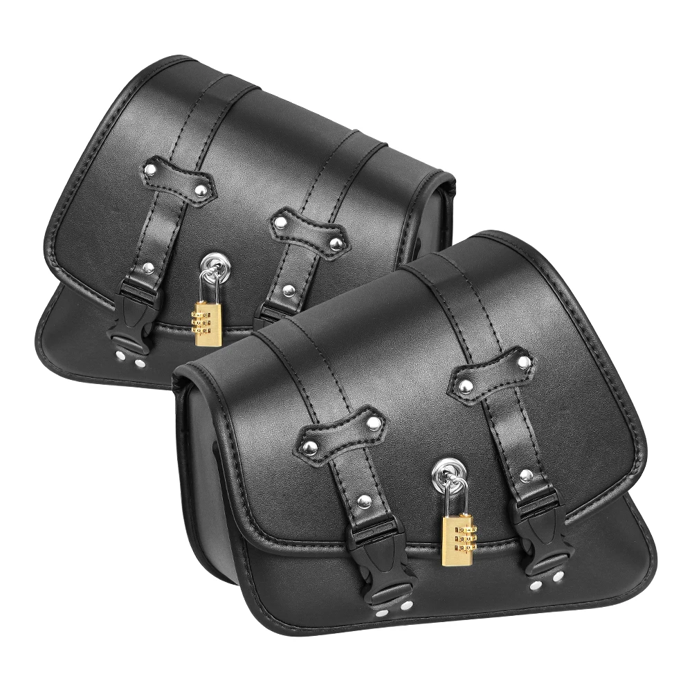 

Мотоциклетные боковые седельные сумки из искусственной кожи, подходят для Harley Sportster XL 883 1200, Chopper Cruiser Cafe Racer Softail Bobber