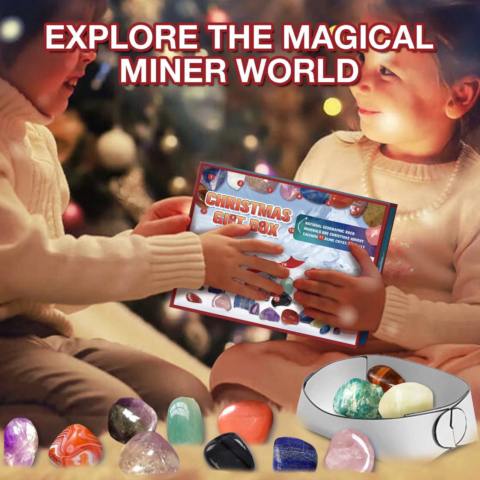 Рождественский адвент-календарь на 2024 год 24-дневный календарь обратного отсчета