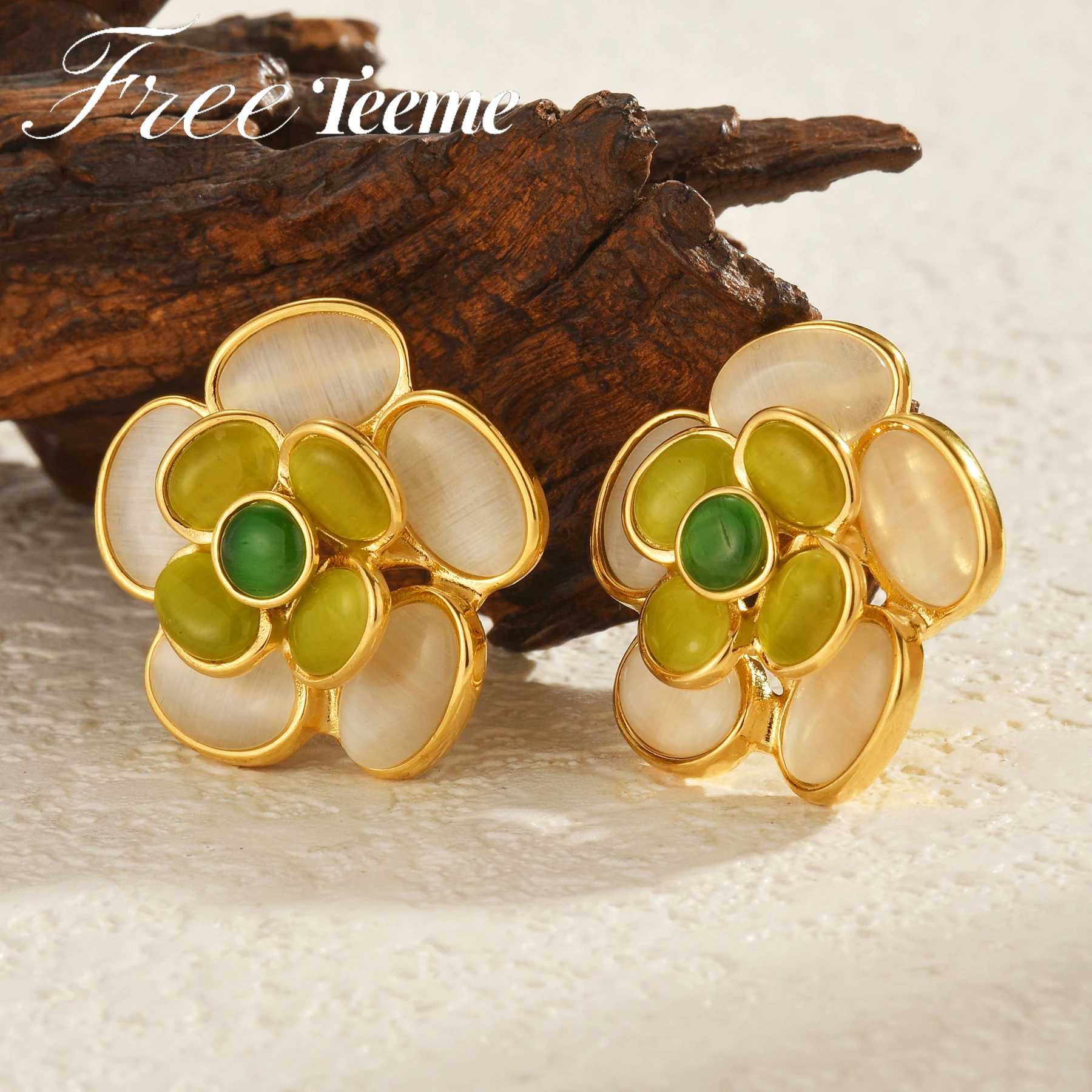 Freeteeme элегантные легкие роскошные серьги-гвоздики с камелией для женщин серьги