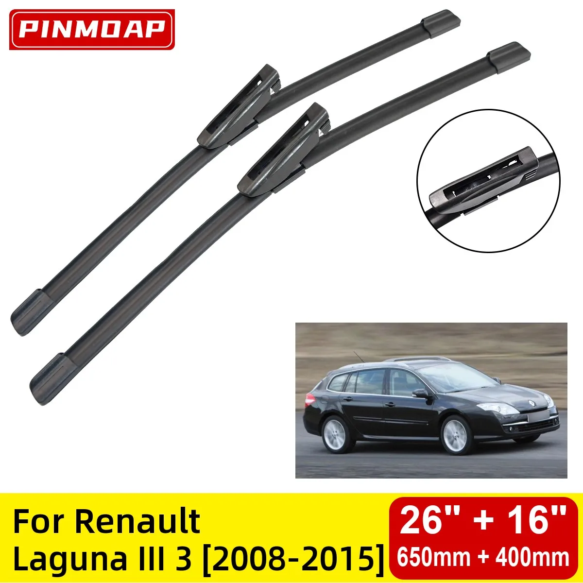 

Передние щетки стеклоочистителя для Renault Laguna III 3 2008-2015, лобовое стекло 26 дюймов + 16 дюймов 2009 2010 2011 2012 2013 2014 2015