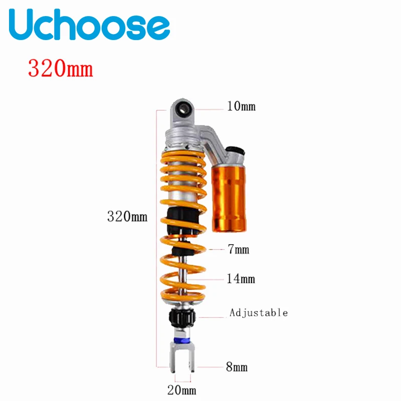 

Motorcycle Rear Shock Absorber Adjustable Rear Shock Absorber Motorcycle Modification Accessories High Quality 320mm 340mm 360mm