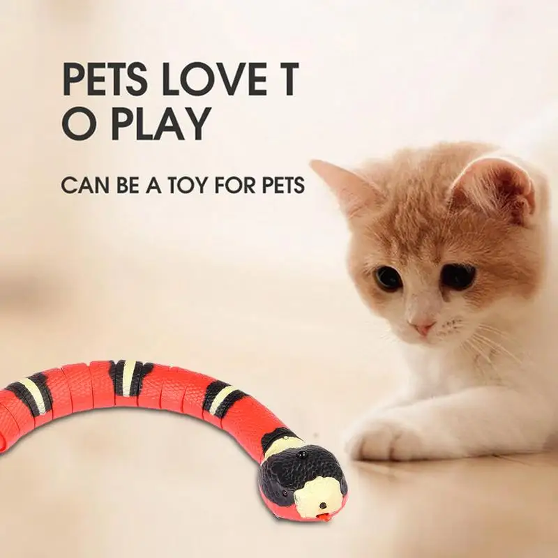 

Smart Automatic Cat Toys Eletronic Snake Interactive Smart Sensing Snake Tease For Cats Dogs Pet Kitten Toys Pet Accessories