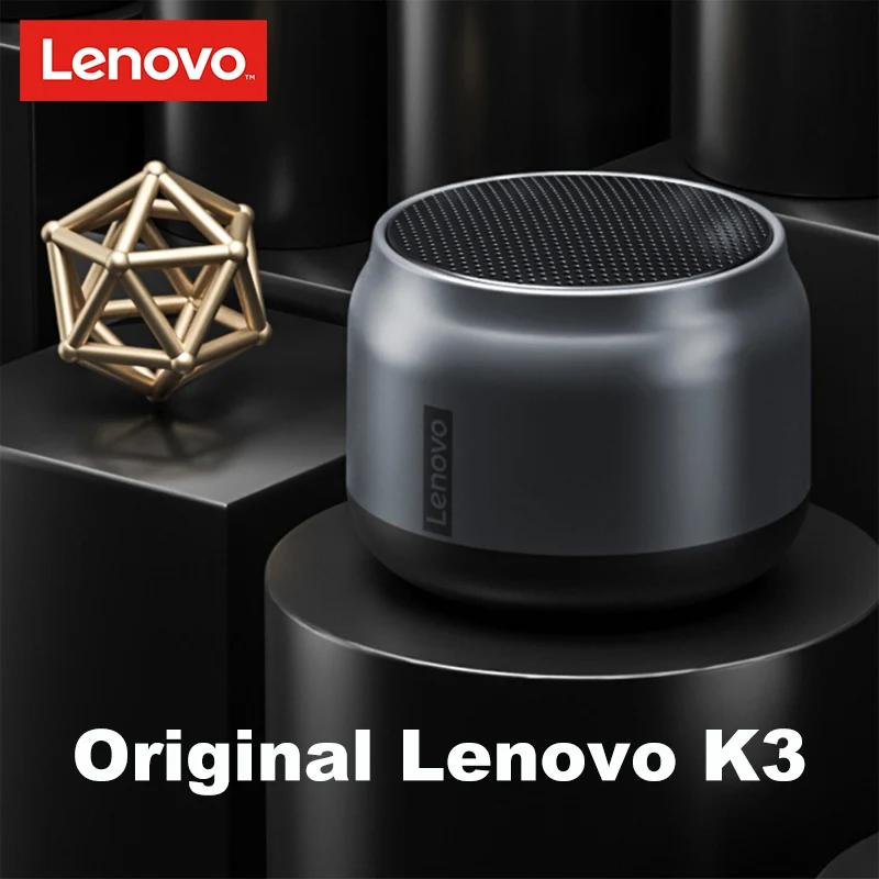 

100% Original Lenovo K3 Portable Hifi Bluetooth Wireless Speaker Waterproof USB Outdoor Loudspeaker Music Surround Bass Box Mic