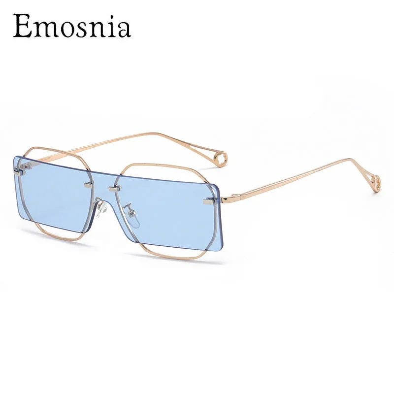 

Emosnia Retro Irregular Small Frame Sunglasses Men Women Rivet Punk Metal Sun Glasses Ins Outdoor Street Shot Eyeglasses UV400