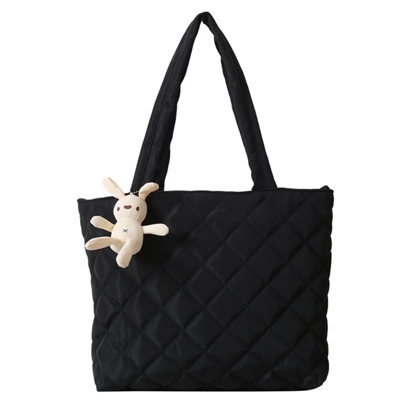 E74B Сумки через плечо с нейлоновой подкладкой и стеганой Женская сумка-шоппер